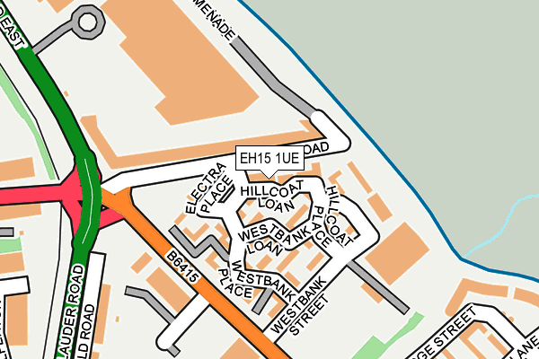 EH15 1UE map - OS OpenMap – Local (Ordnance Survey)