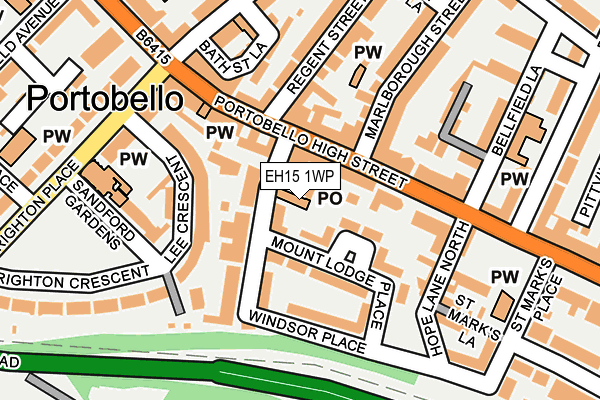 EH15 1WP map - OS OpenMap – Local (Ordnance Survey)