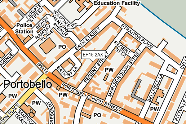 EH15 2AX map - OS OpenMap – Local (Ordnance Survey)