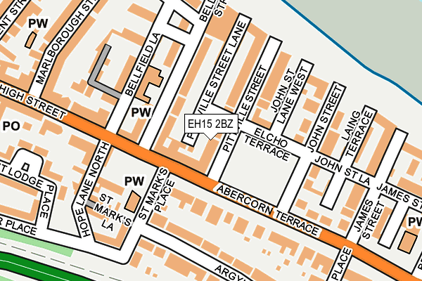 EH15 2BZ map - OS OpenMap – Local (Ordnance Survey)