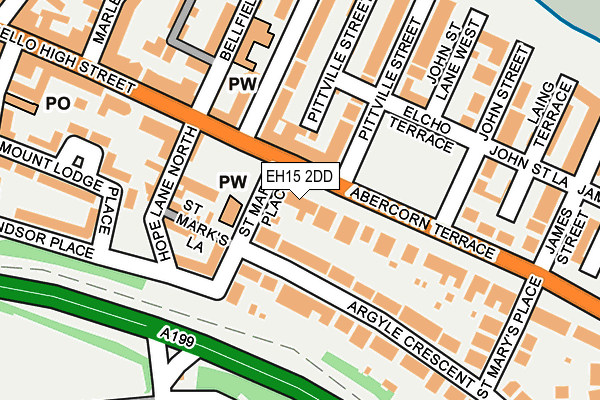 EH15 2DD map - OS OpenMap – Local (Ordnance Survey)