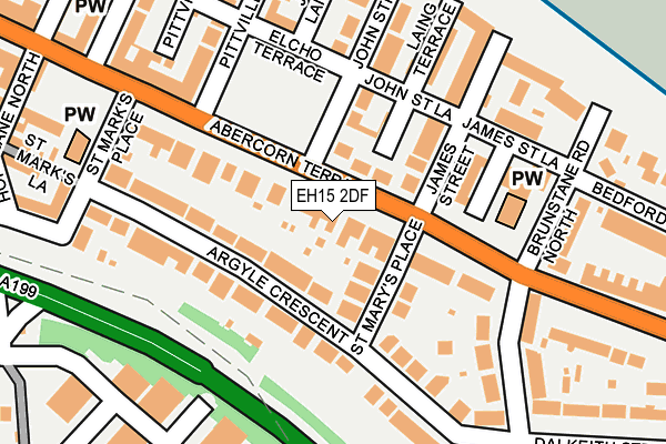 EH15 2DF map - OS OpenMap – Local (Ordnance Survey)