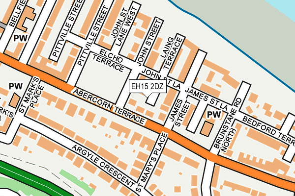 EH15 2DZ map - OS OpenMap – Local (Ordnance Survey)
