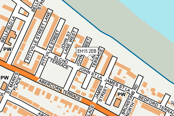 EH15 2EB map - OS OpenMap – Local (Ordnance Survey)