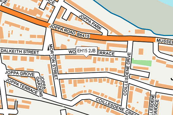 EH15 2JB map - OS OpenMap – Local (Ordnance Survey)