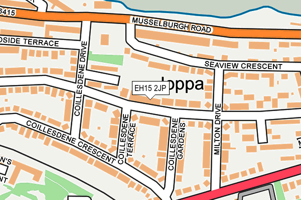 EH15 2JP map - OS OpenMap – Local (Ordnance Survey)
