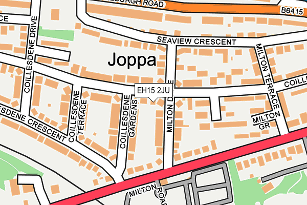 EH15 2JU map - OS OpenMap – Local (Ordnance Survey)