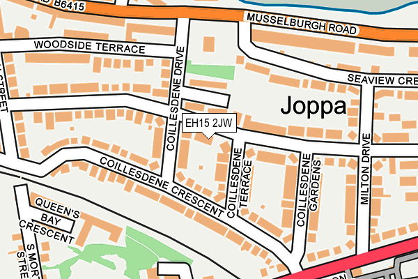 EH15 2JW map - OS OpenMap – Local (Ordnance Survey)