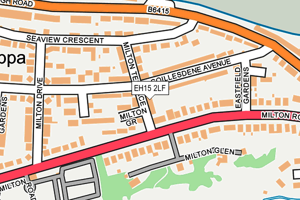 EH15 2LF map - OS OpenMap – Local (Ordnance Survey)