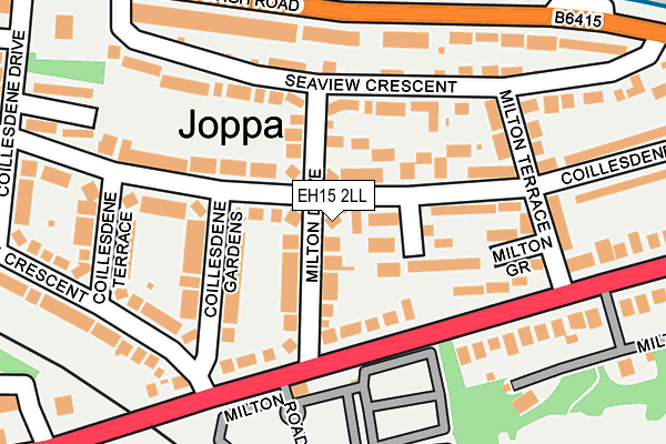 EH15 2LL map - OS OpenMap – Local (Ordnance Survey)
