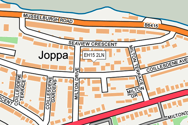 EH15 2LN map - OS OpenMap – Local (Ordnance Survey)