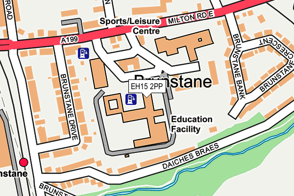 EH15 2PP map - OS OpenMap – Local (Ordnance Survey)