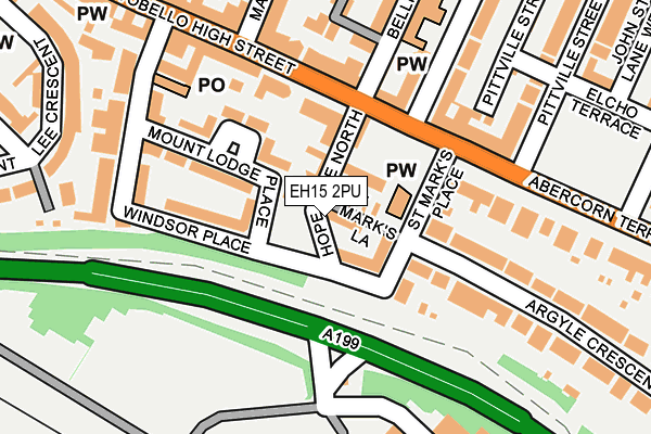 EH15 2PU map - OS OpenMap – Local (Ordnance Survey)