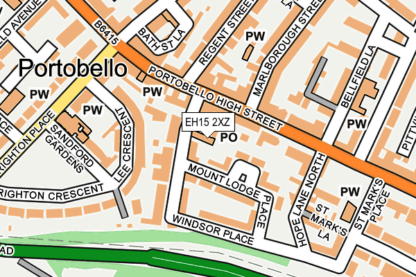EH15 2XZ map - OS OpenMap – Local (Ordnance Survey)