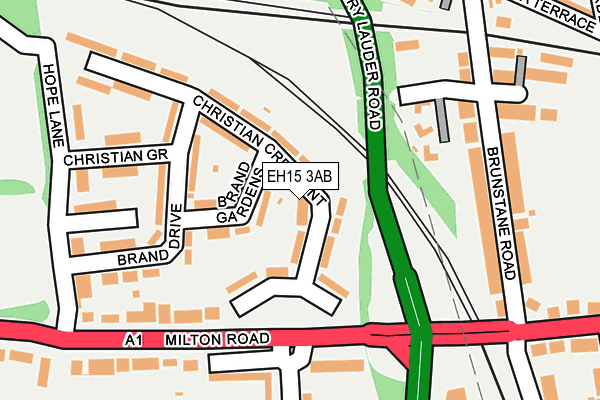 EH15 3AB map - OS OpenMap – Local (Ordnance Survey)