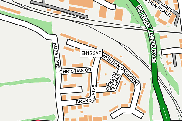 EH15 3AF map - OS OpenMap – Local (Ordnance Survey)