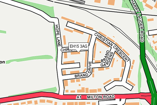 EH15 3AG map - OS OpenMap – Local (Ordnance Survey)