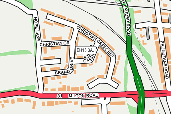 EH15 3AJ map - OS OpenMap – Local (Ordnance Survey)