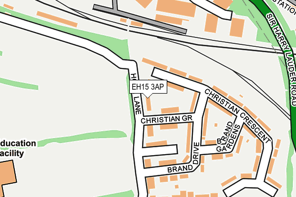 EH15 3AP map - OS OpenMap – Local (Ordnance Survey)