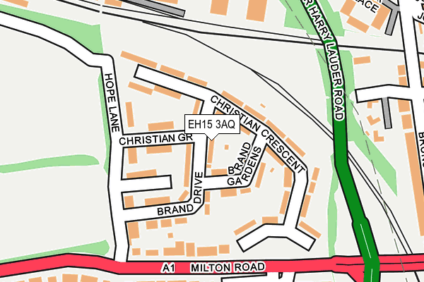 EH15 3AQ map - OS OpenMap – Local (Ordnance Survey)