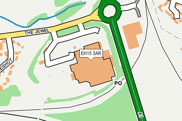 EH15 3AR map - OS OpenMap – Local (Ordnance Survey)