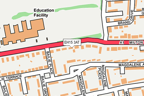 EH15 3AT map - OS OpenMap – Local (Ordnance Survey)