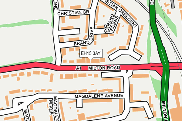 EH15 3AY map - OS OpenMap – Local (Ordnance Survey)