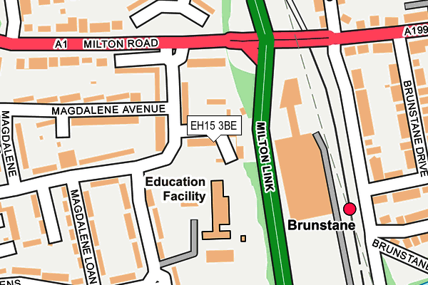 EH15 3BE map - OS OpenMap – Local (Ordnance Survey)