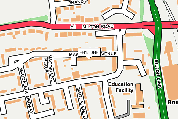 EH15 3BH map - OS OpenMap – Local (Ordnance Survey)