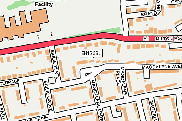 EH15 3BL map - OS OpenMap – Local (Ordnance Survey)