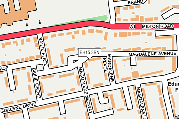 EH15 3BN map - OS OpenMap – Local (Ordnance Survey)