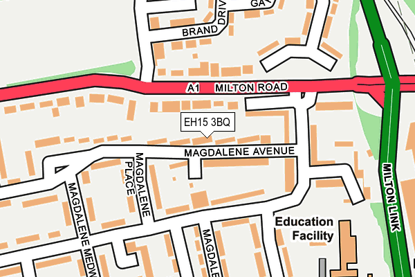 EH15 3BQ map - OS OpenMap – Local (Ordnance Survey)