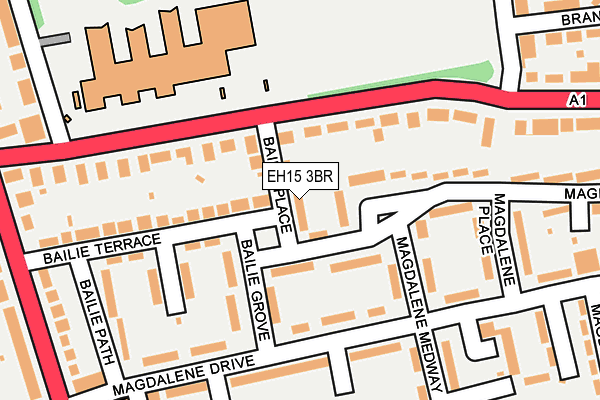 EH15 3BR map - OS OpenMap – Local (Ordnance Survey)