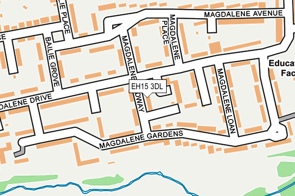 EH15 3DL map - OS OpenMap – Local (Ordnance Survey)