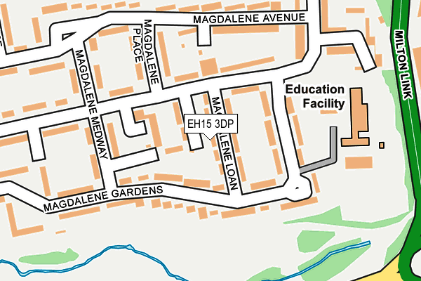 EH15 3DP map - OS OpenMap – Local (Ordnance Survey)