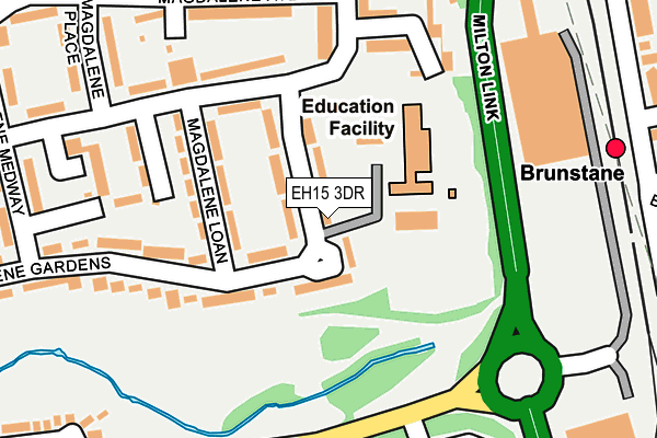 EH15 3DR map - OS OpenMap – Local (Ordnance Survey)