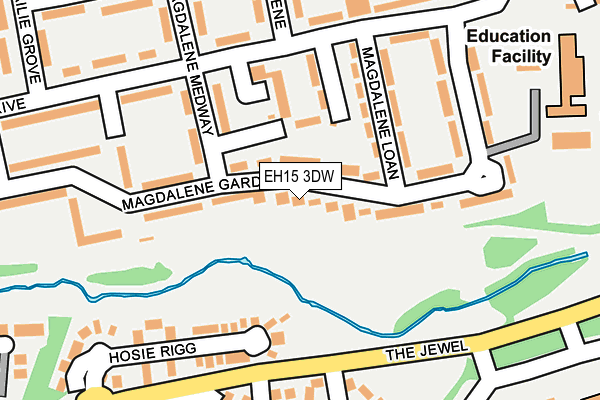 EH15 3DW map - OS OpenMap – Local (Ordnance Survey)