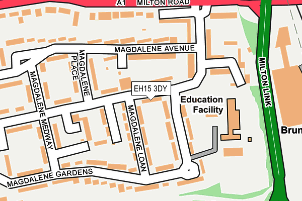 EH15 3DY map - OS OpenMap – Local (Ordnance Survey)