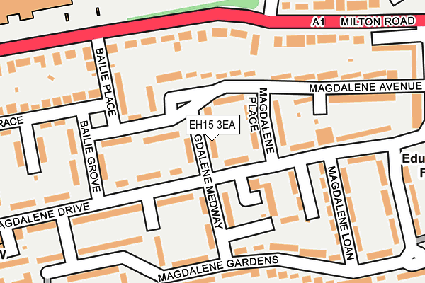 EH15 3EA map - OS OpenMap – Local (Ordnance Survey)