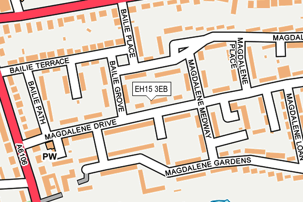 EH15 3EB map - OS OpenMap – Local (Ordnance Survey)