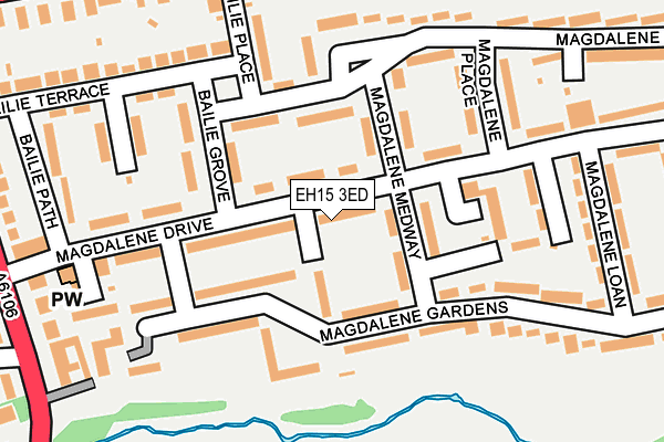 EH15 3ED map - OS OpenMap – Local (Ordnance Survey)