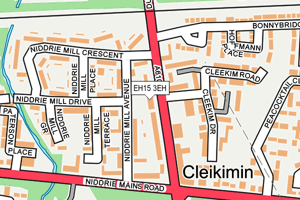 EH15 3EH map - OS OpenMap – Local (Ordnance Survey)