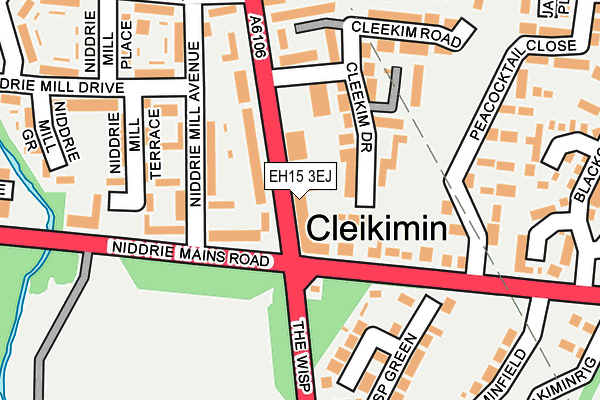 EH15 3EJ map - OS OpenMap – Local (Ordnance Survey)