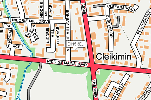 EH15 3EL map - OS OpenMap – Local (Ordnance Survey)