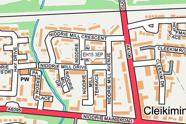 EH15 3EP map - OS OpenMap – Local (Ordnance Survey)