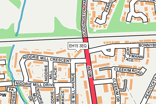 EH15 3EQ map - OS OpenMap – Local (Ordnance Survey)