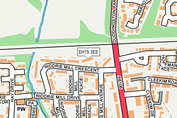 EH15 3ES map - OS OpenMap – Local (Ordnance Survey)