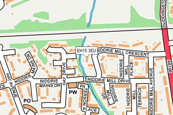 EH15 3EU map - OS OpenMap – Local (Ordnance Survey)