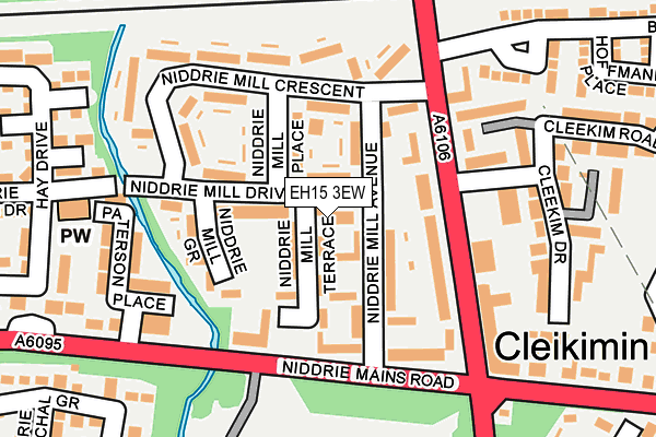 EH15 3EW map - OS OpenMap – Local (Ordnance Survey)