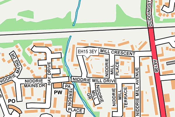 EH15 3EY map - OS OpenMap – Local (Ordnance Survey)